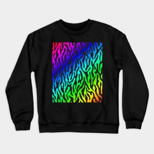 Psychedelic Black Tiger Design Crewneck Sweatshirt